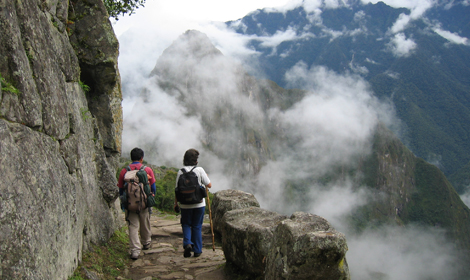 Arrival through Inti Punku - Inca Trail - Atelier South America